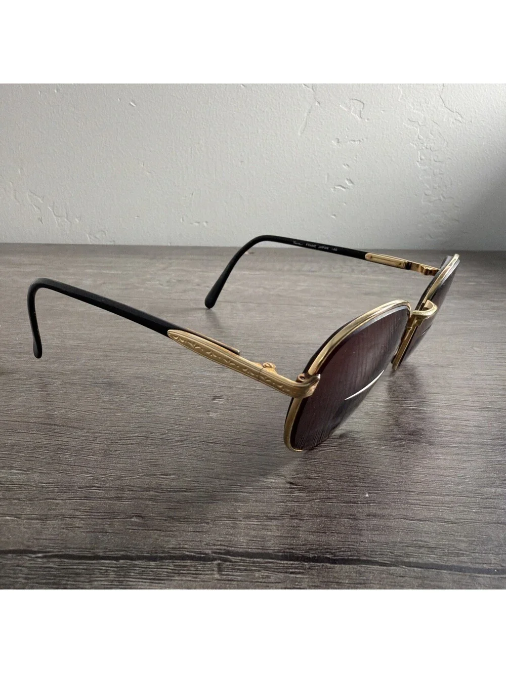 TURA Eyeglasses Mod=203 EBO-HGP Design Womens Black Gold 53-18-140 FRAMES ONLY